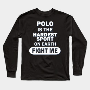 Polo Men Boys Sport Saddle Horse Gift Long Sleeve T-Shirt